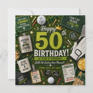 Golf 50th Birthday for golfer humourous golf sayin