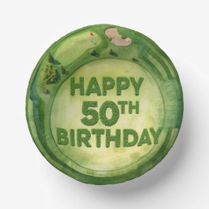 Golf 50th Birthday for golfer  Paper Plate