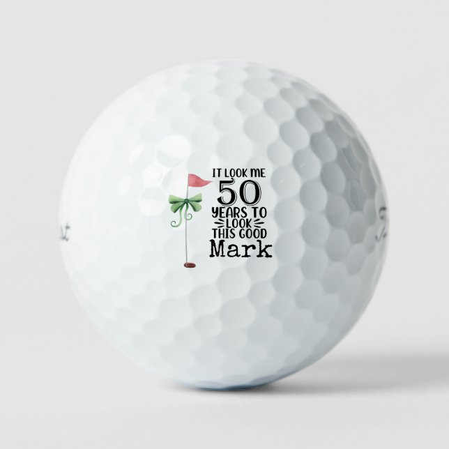 Golf 50th Birthday Par tee thirty party for golfer Balls (Front)