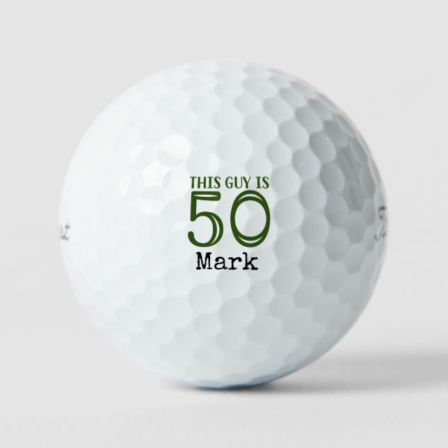 Golf 50th Birthday Par tee thirty party for golfer Golf Balls (Front)