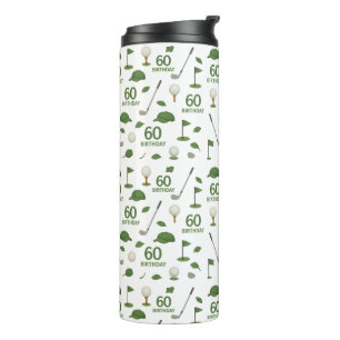 Golf 60th Birthday for Golfer with ball and tee Thermal Tumbler