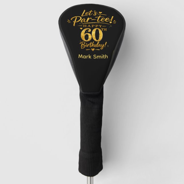 Golf 60th Birthday  Head Cover (Front)