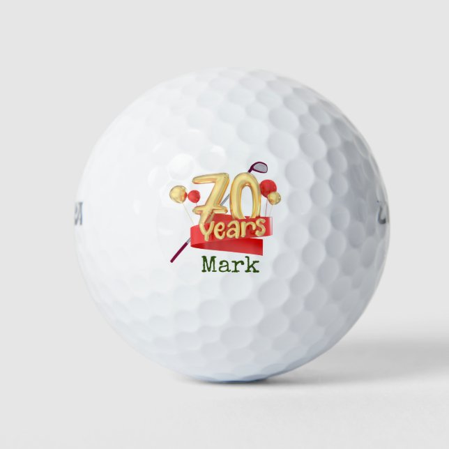 Golf 70th Birthday  Balls (Front)
