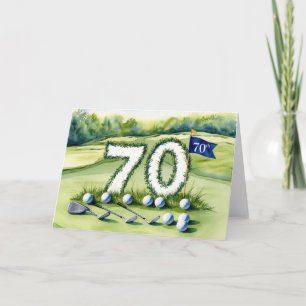 Golf 70th Birthday for golfer  Card