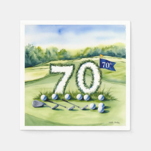 Golf 70th Birthday for golfer  Napkin