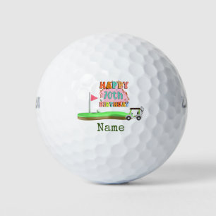 Golf 70th Birthday for golfer with golf flag Golf  Balls