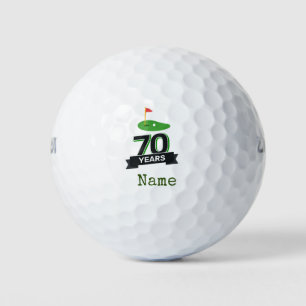 Golf 70th Birthday for golfer with golf flag Golf Golf Balls
