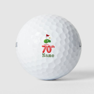 Golf 70th Birthday for golfer with golf flag Golf Golf Balls