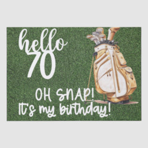 Golf 70th Birthday gifts for golfer    Tissue Paper