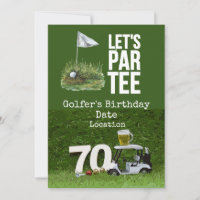 Golf 70th Birthday Party with golf ball tee