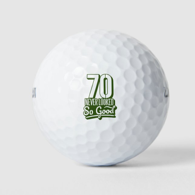 Golf 70th Birthday to golfer never looked so good Balls (Front)