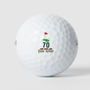 Golf 70th Birthday to You with Golf Flag Golf Balls