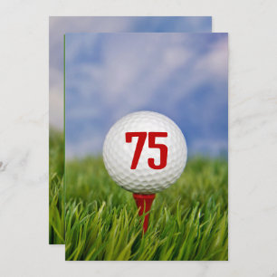Golf 75th Birthday Party Invitation