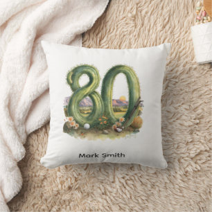 Golf 80th Birthday at Arizona Throw Pillow
