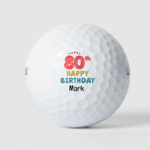 Golf 80th Birthday for Golfer  Balls