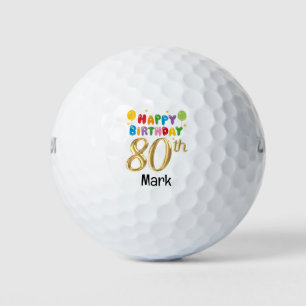 Golf 80th Birthday for Golfer  Balls