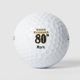 Golf 80th Birthday for Golfer  Balls