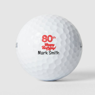 Golf 80th Birthday for golfer Balls