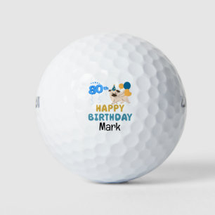 Golf 80th Birthday for Golfer  Balls