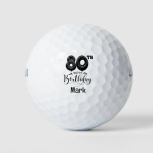 Golf 80th Birthday for Golfer  Golf Balls