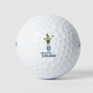 Golf 80th Birthday for golfer Golf Balls