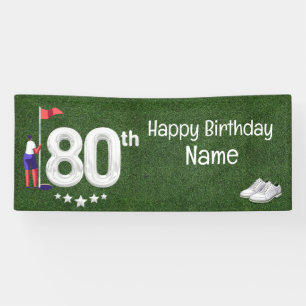Golf 80th Birthday gifts for golfer    Banner