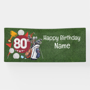 Golf 80th Birthday gifts for golfer    Banner