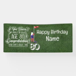 Golf 80th Birthday gifts for golfer    Banner