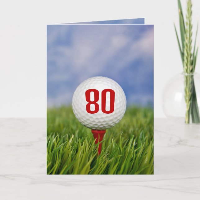 Golf 80th Birthday Party  Invitation (Front)
