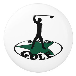 Golf - a wonderful game  card ceramic knob