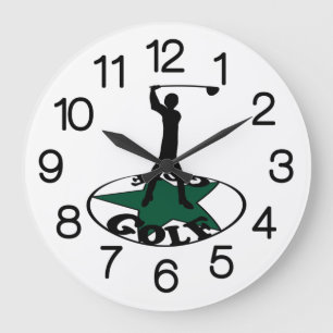 Golf - a wonderful game  card large clock