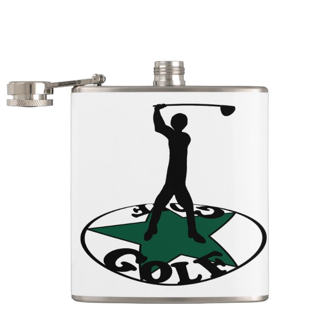 Golf - a wonderful game   hip flask (Opened)