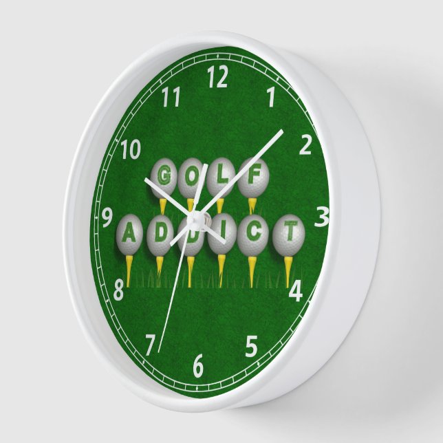 Golf Addict Gifts Clock (Angle)