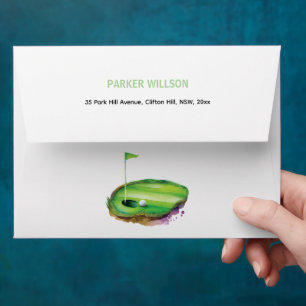Golf Adult Birthday Envelope