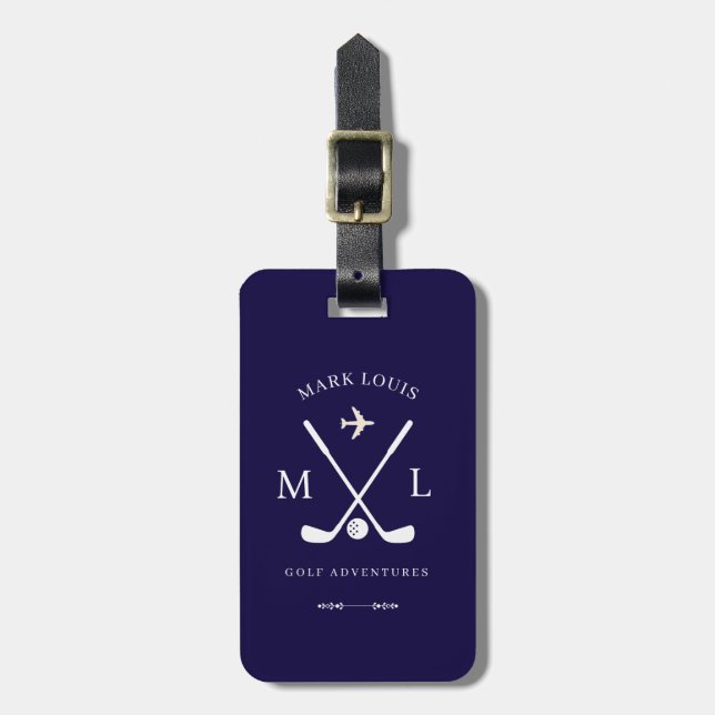 Golf Adventures | Golfer BagTag Travel  Luggage Tag (Front Vertical)