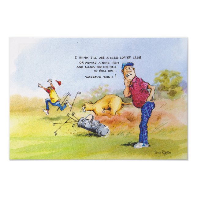 Golf advice photo print (Front)