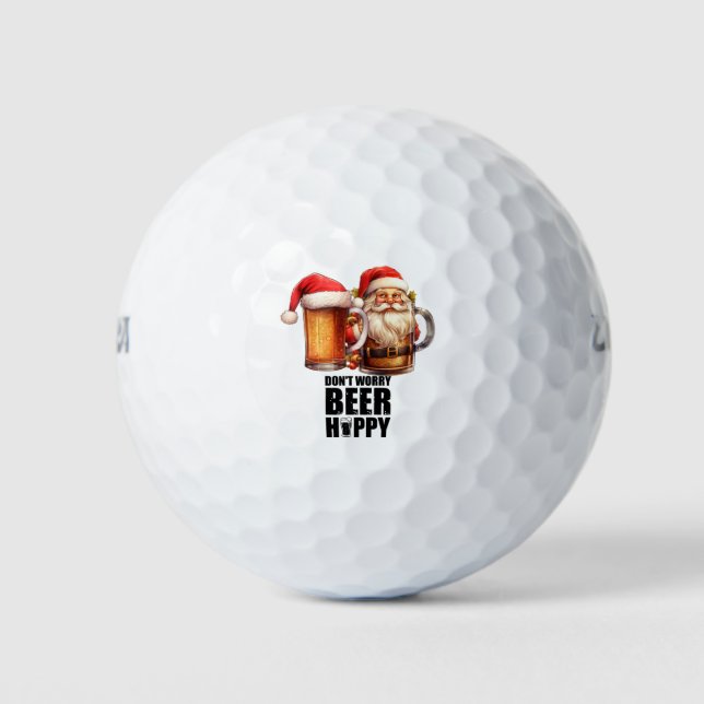 Golf and Beer for Christmas  Balls (Front)