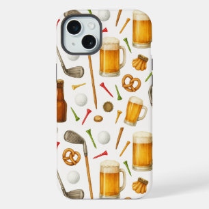 Golf and Beer for Golfer  iPhone 15 Plus Case