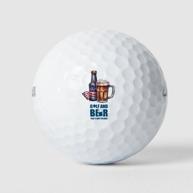 Golf and Beer  Golf Balls (Front)