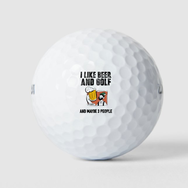 Golf and Beer  Golf Balls (Front)