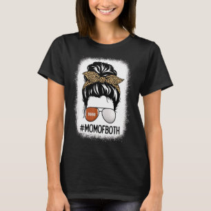 Golf And Football Mom Of Both Messy Bun Mother's D T-Shirt