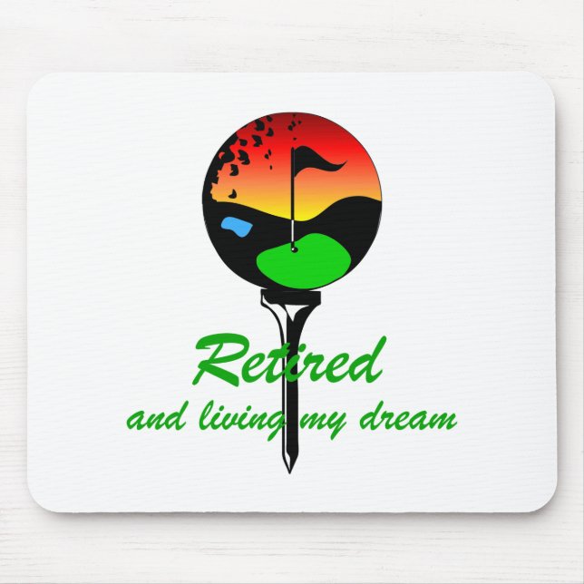 Golf and retirement mouse pad (Front)