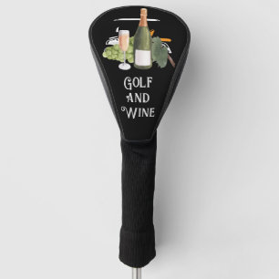 Golf and wine for golfer  golf head cover