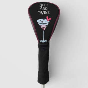 Golf and wine for golfer  golf head cover