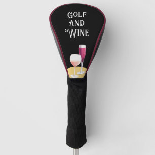 Golf and wine for golfer  golf head cover