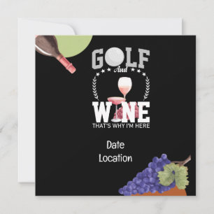 Golf and wine  pairing party for golfer save the date
