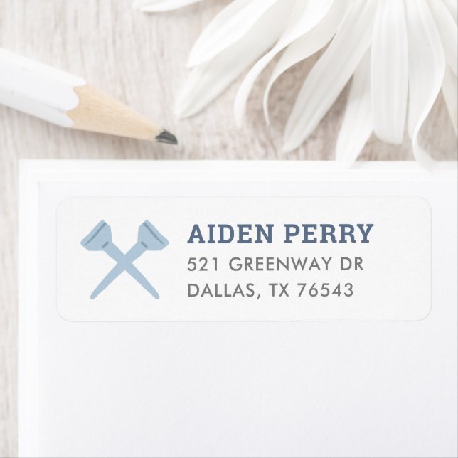 Golf Anniversaire de la fête Adresse de retour (En situation)