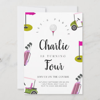 Golf Anniversaire Par Tee Anniversaire Invitation 
