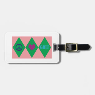 Golf Argyle Luggage Tag