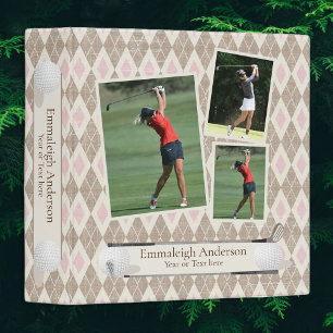 Golf Argyle Photo Collage Binder